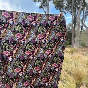 Nicole Miller Silk Wine Motif Vintage Scarf 1990’s